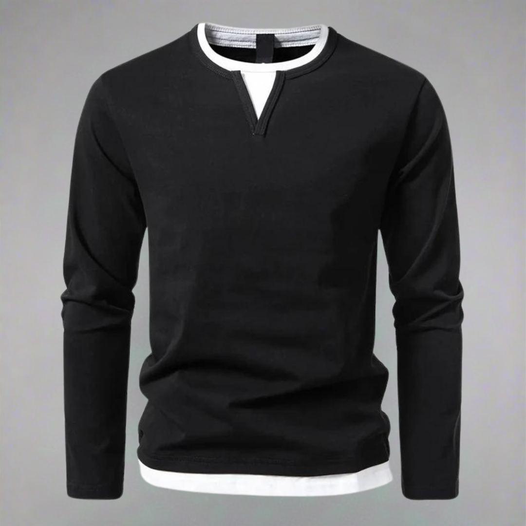 Francesco™ - Maglia a maniche lunghe con scollo a V